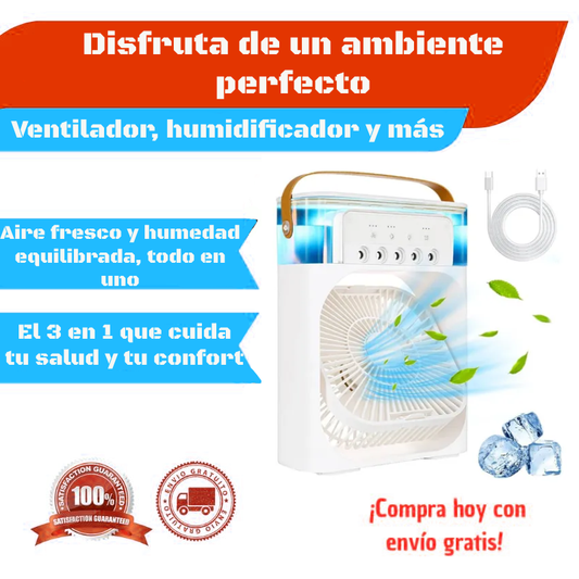 Ventilador Humidificador 3 en 1